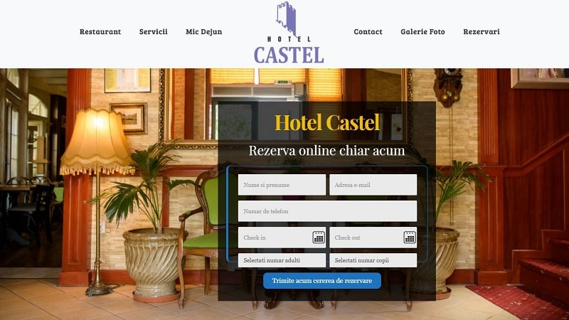 Creare web site pensiune, Hotel Castel 3
