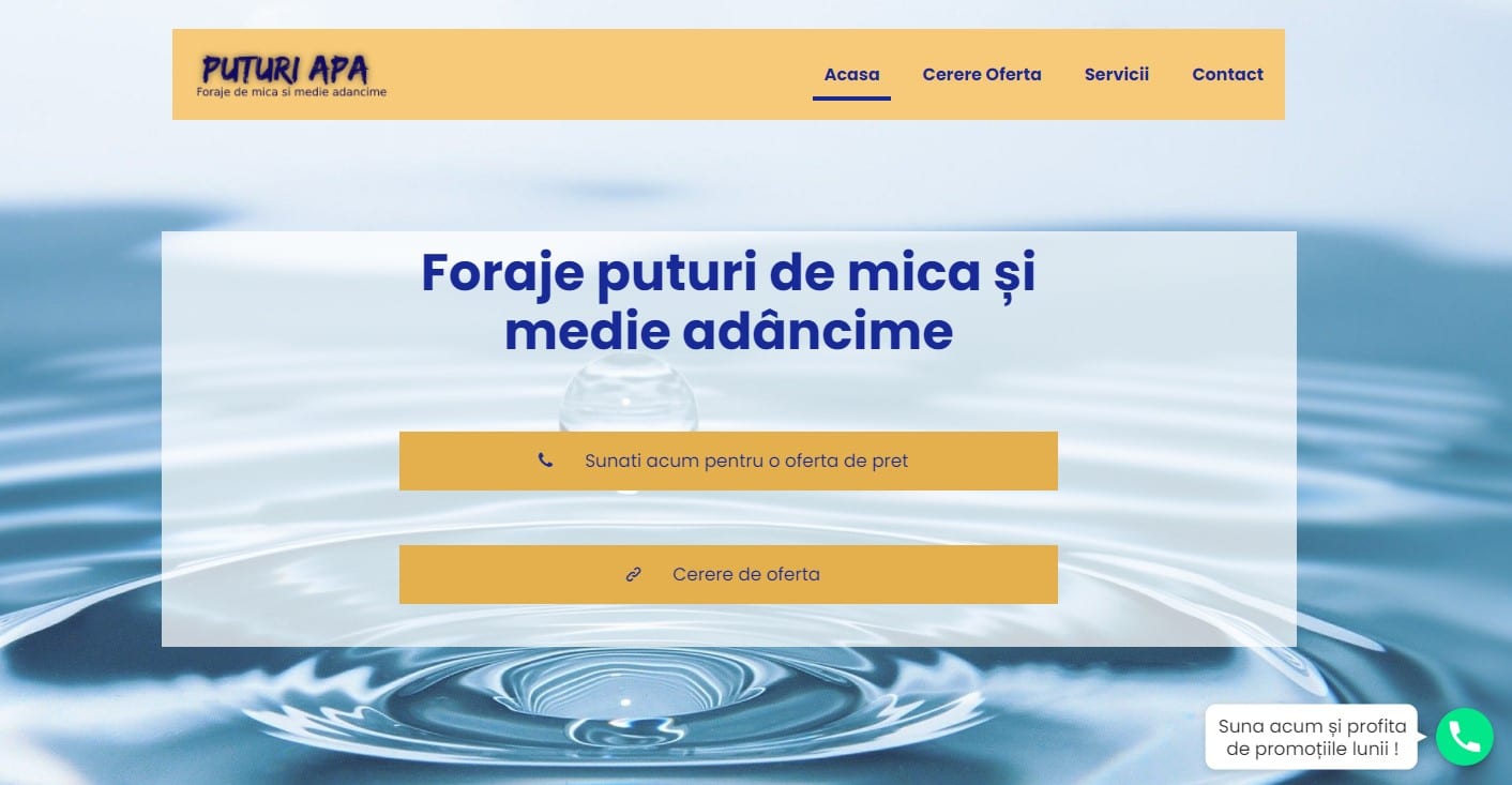 Creare website pentru Foraje puturi de mica și medie adâncime 8