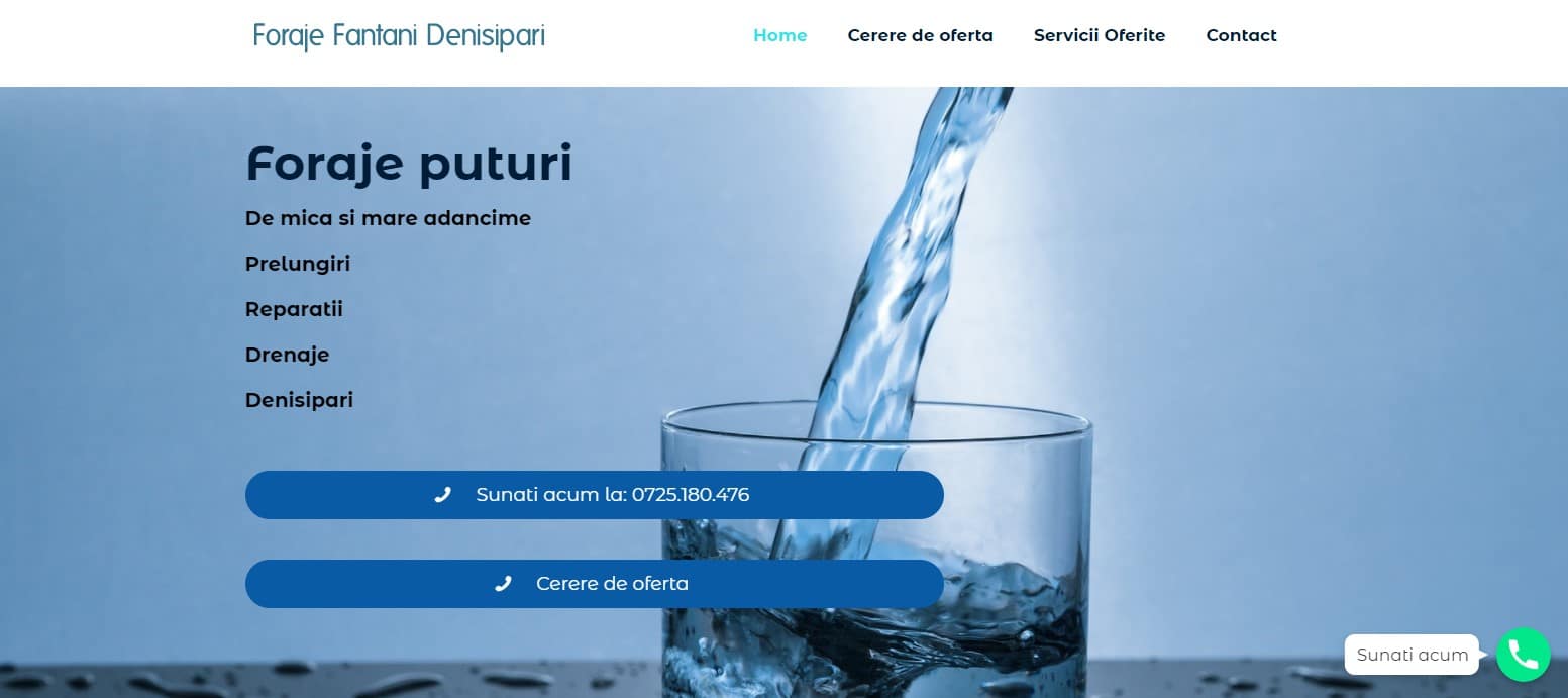 Creare site web pentru firma de foraje, denisipari 5