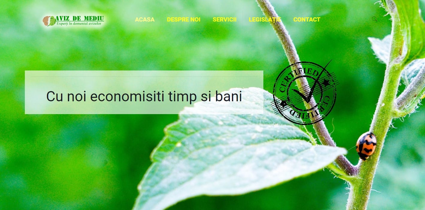 Creare site web de prezentare pentru firma de mediu 13