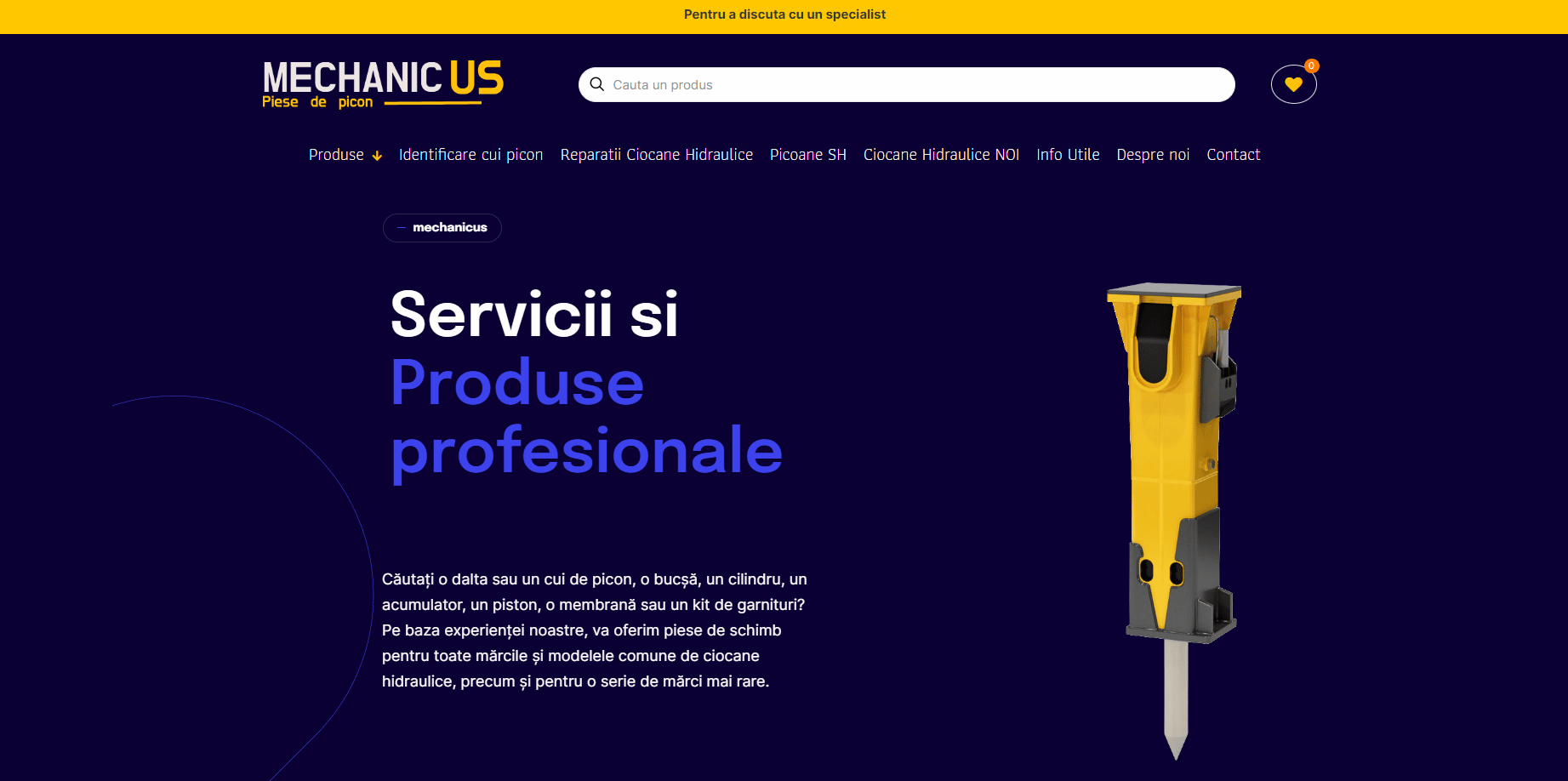 Creare magazin online pentru piese utilaje 3