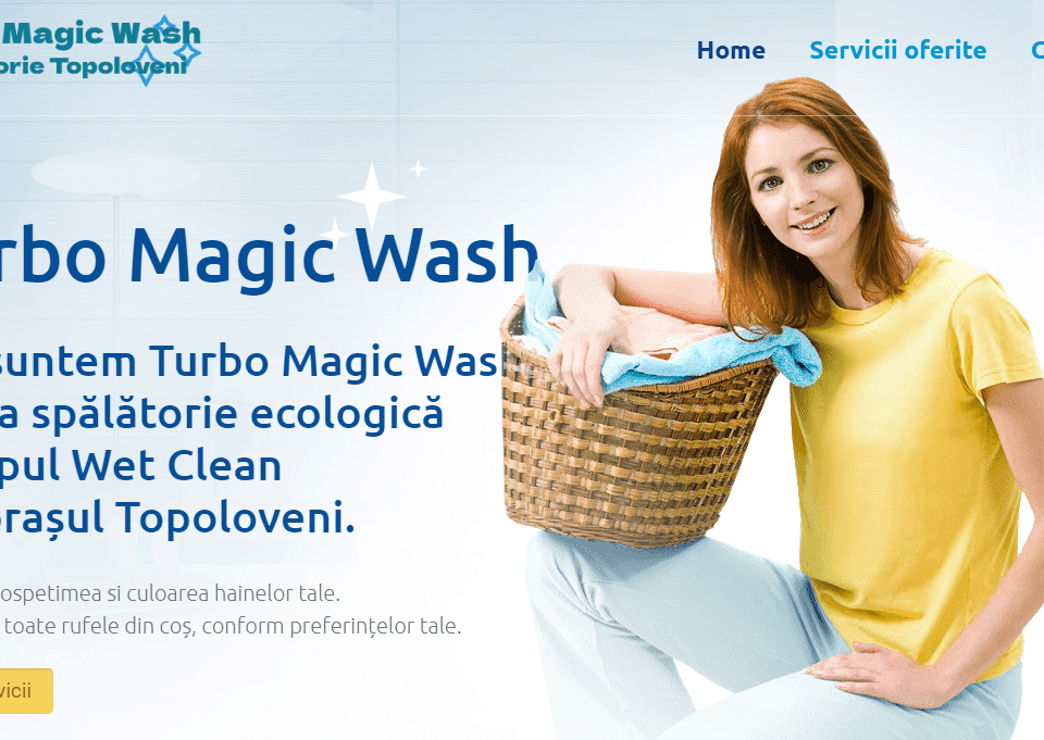 Creare website pentru curatatoria Turbo Magic Wash 8
