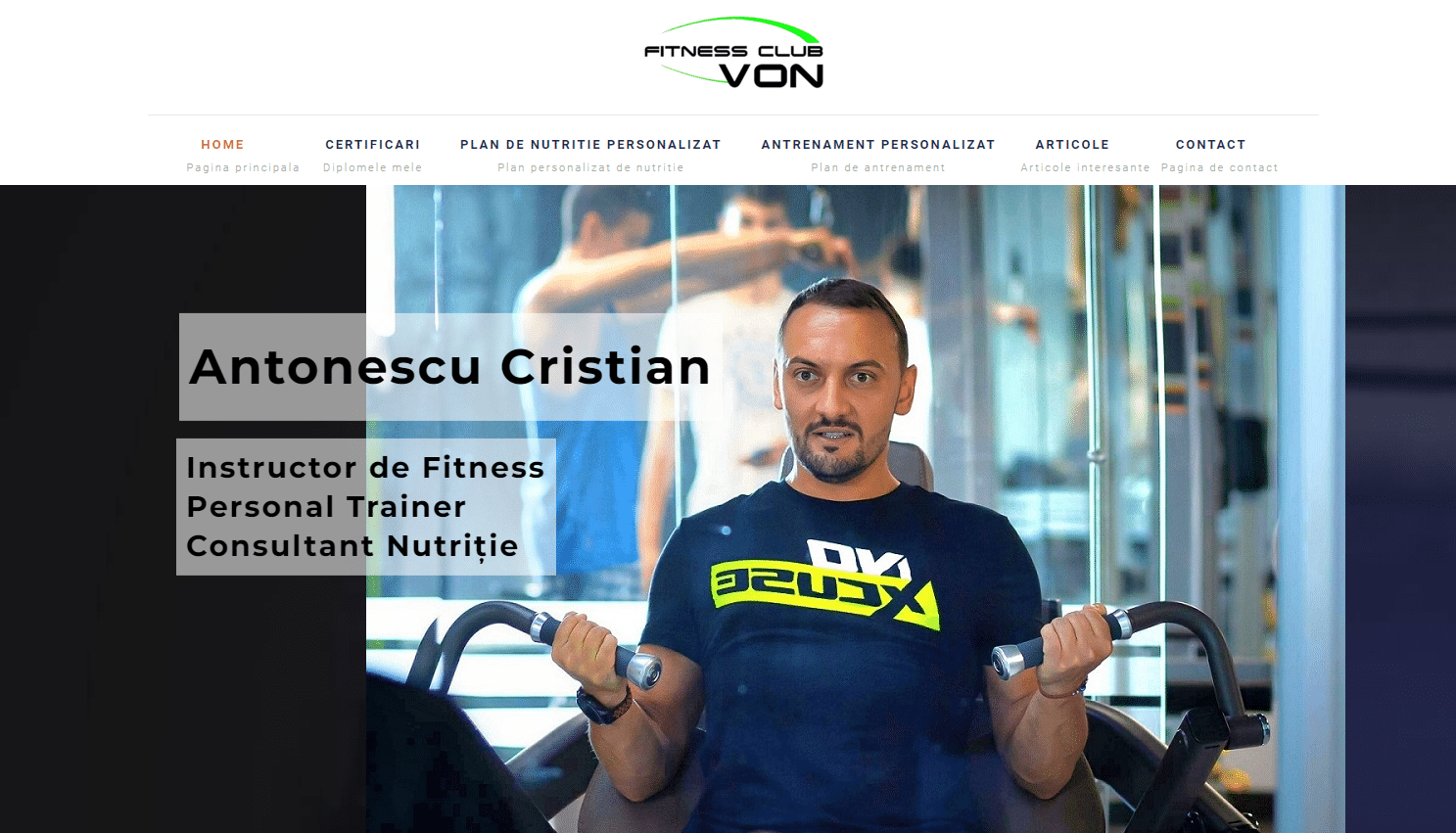 Creare website Instructor de fitnes 13