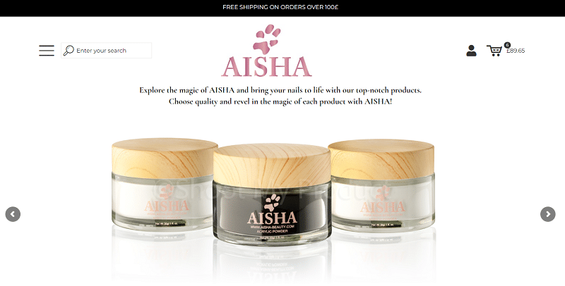 Creare magazin online produse Makeup, AISHA BEAUTY 3
