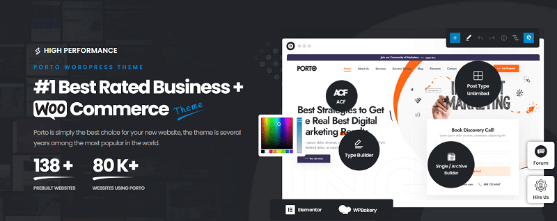 Porto este o temă WordPress modernă și elegantă, potrivită pentru magazine online și site-uri de afaceri