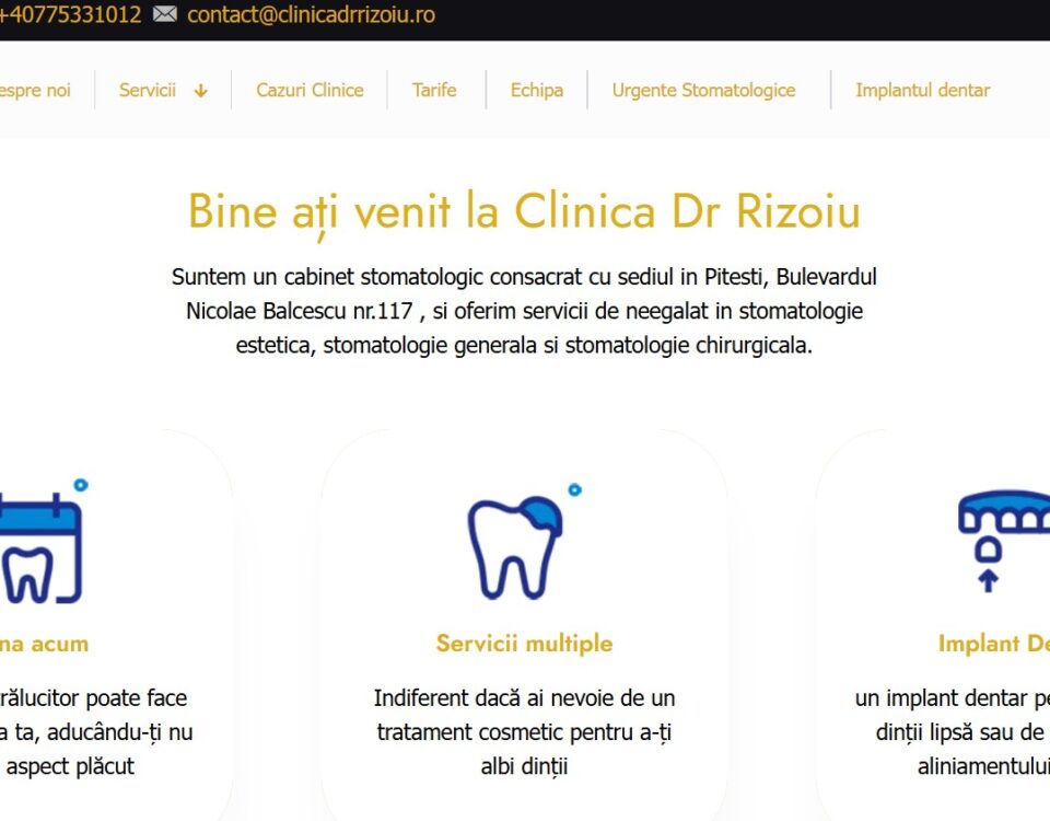 Creare site web Clinica stomatologica in Pitesti